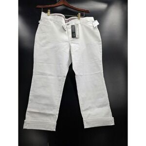 Lee Total Freedom Capri 16W Medium 3191210 White Womens